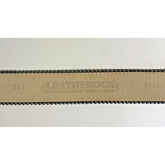 Leatherock 7563 Genuine Leather Belt w/ Gemstone Studded Buckle Boho Western 34M - Picture 6 of 11